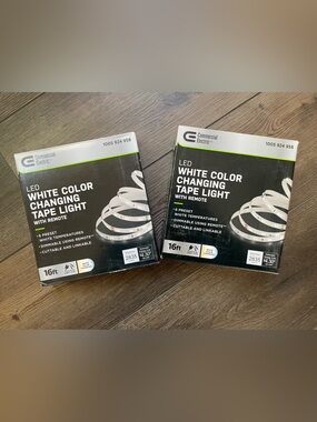 TWO Commercial Electric 16 ft. LED Tunable White Tape Light Kits